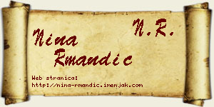 Nina Rmandić vizit kartica